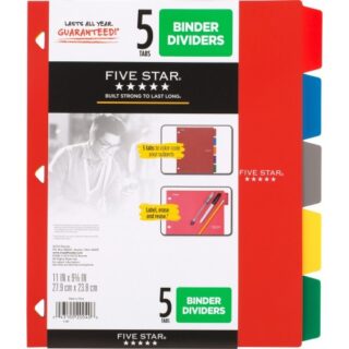 Acco Five Star Multicolor 5-tab Binder Dividers (20040)