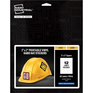 Avery® Printable Hard Hat/Helmet Vinyl Stickers (61538)