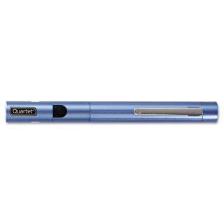 Quartet Brilliant Green Laser Pointer, Class 2, Projects 1,640 ft, Blue Barrel (84504)