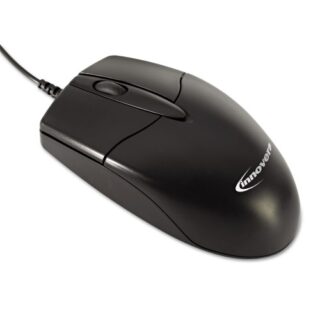 Innovera Mid-Size Optical Mouse, USB 2.0, Left/Right Hand Use, Black (61029)