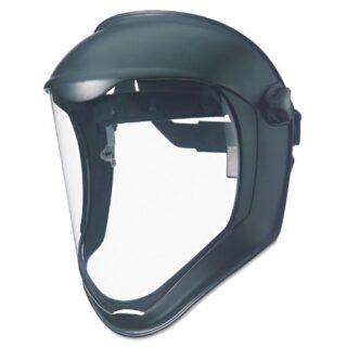 Uvex Bionic Face Shield, Matte Black Frame, Clear Lens (S8500)