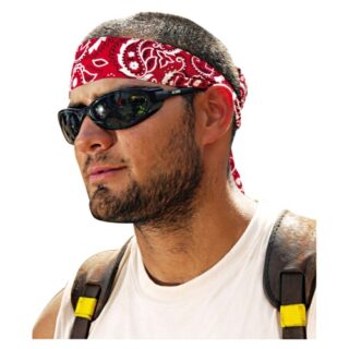 ergodyne Chill-Its 6700/6705 Bandana/Headband, One Size Fits All, Red Western (12305)