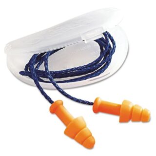 Howard Leight SmartFit Multiple-Use Earplugs, Corded, 25NRR, Orange, 100 Pairs (SMF30)