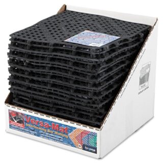 San Jamar Versa-Mat Bar-Shelf Liner, Plastic, 12w x 12d x 0.25h, Black, 24/Carton (VM5280BK)