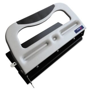 AbilityOne 7520016203315 SKILCRAFT Heavy-Duty Three-Hole Punch, 9/32" Holes, 32-Sheet, Black