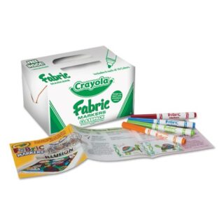 Crayola Fabric Marker Classpack, Broad Bullet Tip, Assorted Colors, 80/Set (588215)