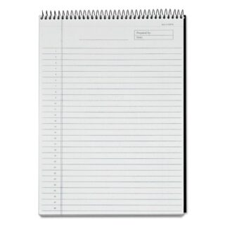 TOPS Docket Diamond Top-Wire Ruled Planning Pad, Wide/Legal Rule, Black Cover, 60 White 8.5 x 11.75 Sheets (63978)