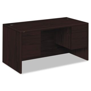 HON 10500 Series Double Pedestal Desk, 60" x 30" x 29.5", Mahogany (10573NN)
