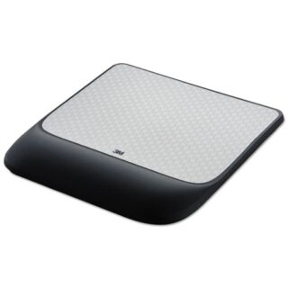 3M Mouse Pad with Precise Mousing Surface and Gel Wrist Rest, 8.5 x 9, Gray/Black (MW85B)
