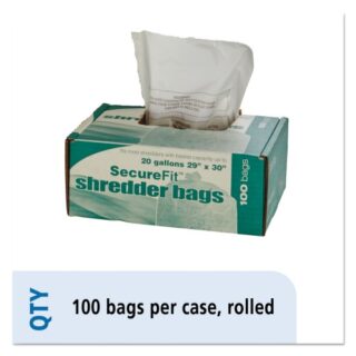 AbilityOne 8105013994791, Heavy-Duty Shredder Bags, 20 gal Capacity, 100/BX