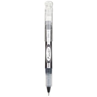 Pentel Finito! Porous Point Pen, Stick, Extra-Fine 0.4 mm, Black Ink, Black/Silver Barrel (SD98A)