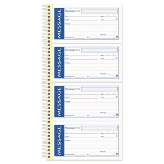 TOPS Spiralbound Message Book, Two-Part Carbonless, 5 x 2.75, 4 Forms/Sheet, 400 Forms Total (4003)