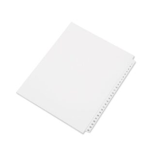 AbilityOne 7530014072250 SKILCRAFT Table of Contents Index, Allstate Style, 25-Tab, 1 to 25, 11 x 8.5, White, 1 Set