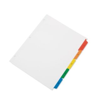 AbilityOne 7530013649489 SKILCRAFT Table of Contents Indexes, Avery Style, 5-Tab, 1 to 5, 11 x 8.5, White, 1 Set