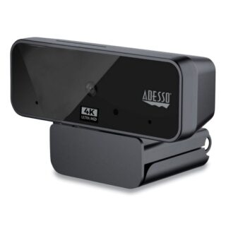Adesso CyberTrack H6 4K USB Fixed Focus Webcam with Microphone, 3840 Pixels x 2160 Pixels, 8 Mpixels, Black