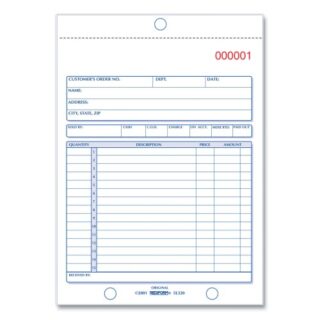 RedRediformiform Sales Book, 15 Lines, Two-Part Carbonless, 5.5 x 7.88, 50 Forms Total (5L320)