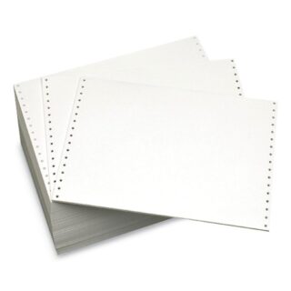 Domtar Continuous Feed Computer Paper, 1-Part, 18 lb Bond Weight, 8.5 x 12, White, 4,000/Carton (120028)