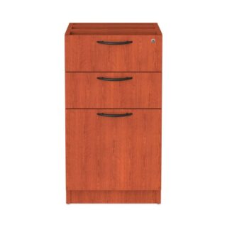 Alera Valencia Series Full Pedestal File, Left/Right, 3-Drawers: Box/Box/File, Legal/Letter, Cherry, 15.63" x 20.5" x 28.5" (VA532822MC)