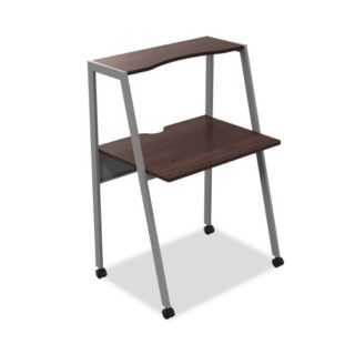 Linea Italia Kompass Flexible Home/Office Desk, 33" x 23.4" x 48", Mocha (SH764MOC)