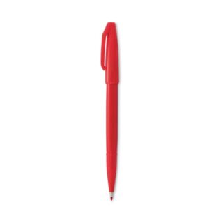 Pentel Arts Sign Pen Fine Point Color Marker, Extra-Fine Bullet Tip, Red, Dozen (S520B)