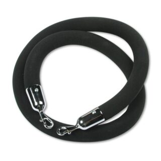Tatco Crowd Control Rope, Velour, 6 ft, Black (11116)